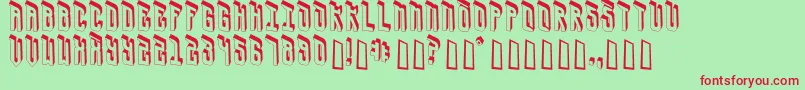 UrsaCape Font – Red Fonts on Green Background