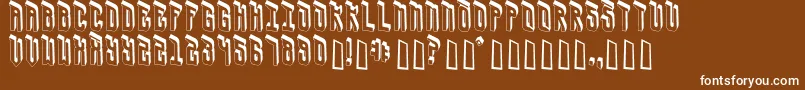 Шрифт UrsaCape – белые шрифты на коричневом фоне