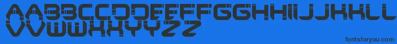 MayaCulpa Font – Black Fonts on Blue Background