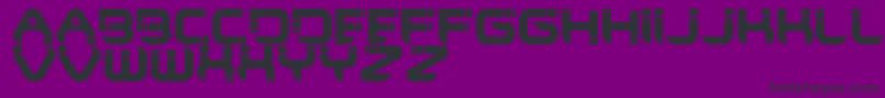 MayaCulpa-fontti – mustat fontit violetilla taustalla