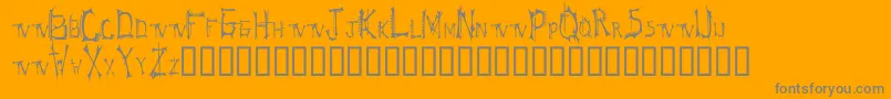 BtSpeartoothTrialVersion-Schriftart – Graue Schriften auf orangefarbenem Hintergrund