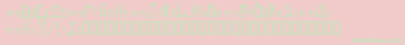 BtSpeartoothTrialVersion Font – Green Fonts on Pink Background