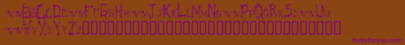 BtSpeartoothTrialVersion Font – Purple Fonts on Brown Background