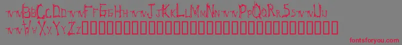 BtSpeartoothTrialVersion Font – Red Fonts on Gray Background