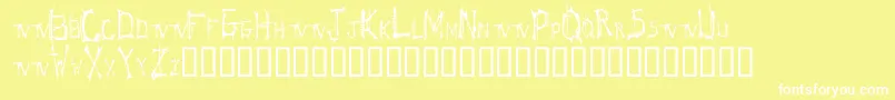 BtSpeartoothTrialVersion Font – White Fonts on Yellow Background