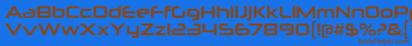 NeuropoliticalRg Font – Brown Fonts on Blue Background