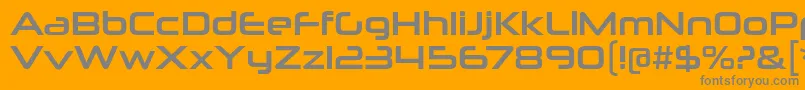 フォントNeuropoliticalRg – オレンジの背景に灰色の文字