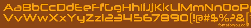 NeuropoliticalRg Font – Orange Fonts on Brown Background