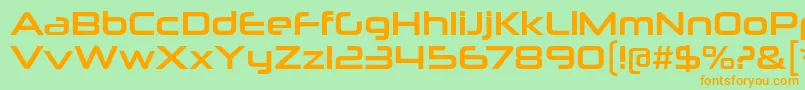 NeuropoliticalRg Font – Orange Fonts on Green Background