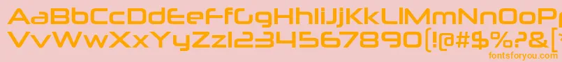 NeuropoliticalRg Font – Orange Fonts on Pink Background