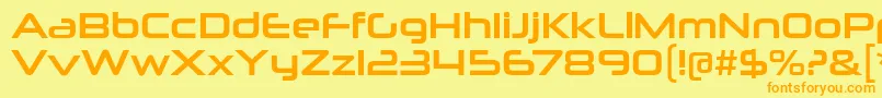NeuropoliticalRg Font – Orange Fonts on Yellow Background