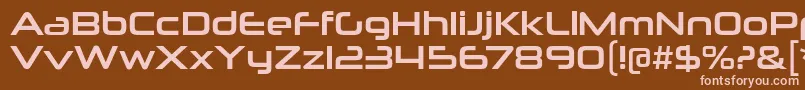 NeuropoliticalRg Font – Pink Fonts on Brown Background