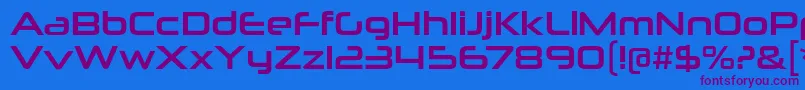 NeuropoliticalRg Font – Purple Fonts on Blue Background