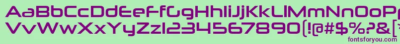 NeuropoliticalRg Font – Purple Fonts on Green Background