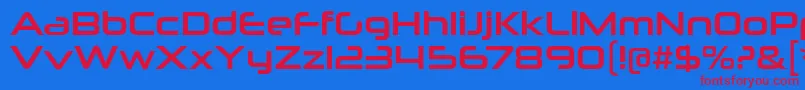 NeuropoliticalRg Font – Red Fonts on Blue Background