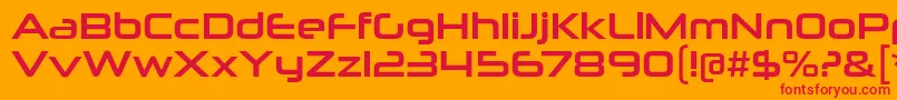 NeuropoliticalRg-fontti – punaiset fontit oranssilla taustalla
