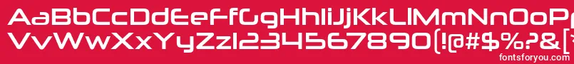 Fonte NeuropoliticalRg – fontes brancas em um fundo vermelho