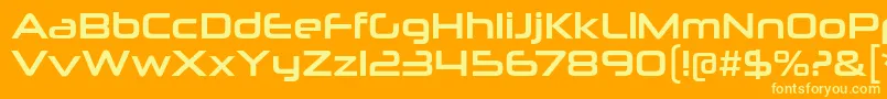 NeuropoliticalRg Font – Yellow Fonts on Orange Background