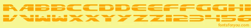 Excelates Font – Orange Fonts on Yellow Background