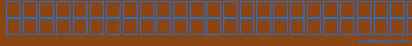 Zokrofi Font – Blue Fonts on Brown Background