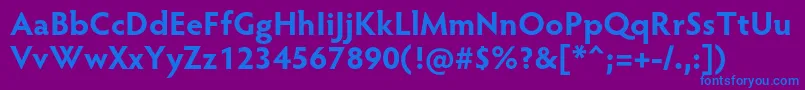 HypatiasansproBold Font – Blue Fonts on Purple Background