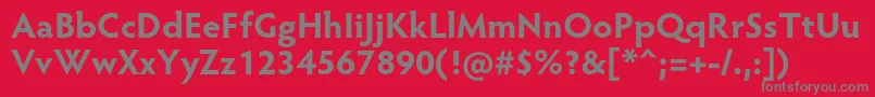HypatiasansproBold Font – Gray Fonts on Red Background