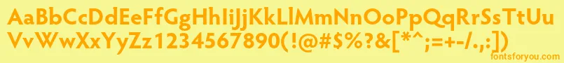 HypatiasansproBold Font – Orange Fonts on Yellow Background