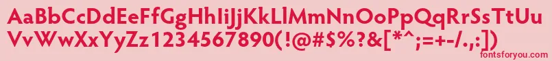 HypatiasansproBold Font – Red Fonts on Pink Background