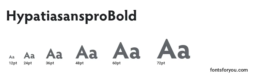 HypatiasansproBold Font Sizes
