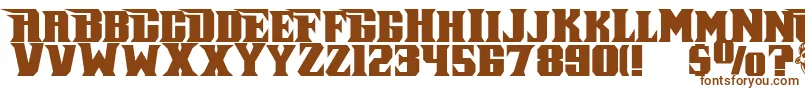 Pirate-fontti – ruskeat fontit valkoisella taustalla