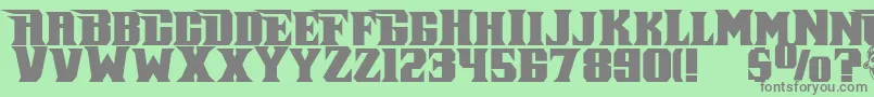 Pirate Font – Gray Fonts on Green Background