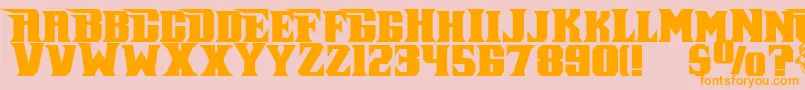 Pirate Font – Orange Fonts on Pink Background