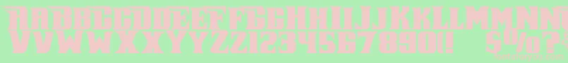 フォントPirate – 緑の背景にピンクのフォント