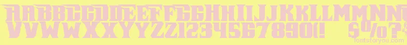 Pirate-fontti – vaaleanpunaiset fontit keltaisella taustalla