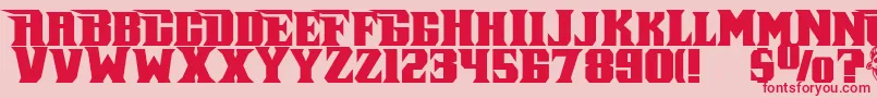 Pirate-Schriftart – Rote Schriften auf rosa Hintergrund