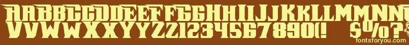 Pirate-fontti – keltaiset fontit ruskealla taustalla