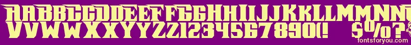 Pirate Font – Yellow Fonts on Purple Background