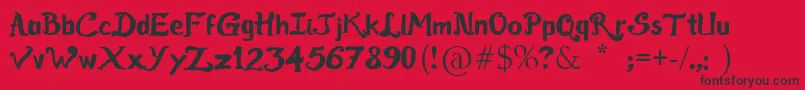RaslensShaaAbedossen Font – Black Fonts on Red Background