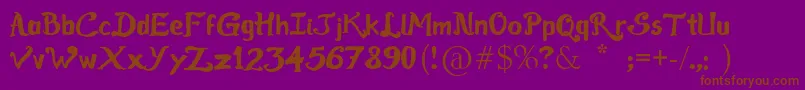 RaslensShaaAbedossen Font – Brown Fonts on Purple Background