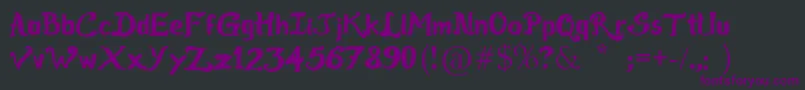 RaslensShaaAbedossen-fontti – violetit fontit mustalla taustalla