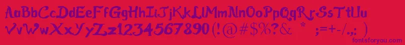 RaslensShaaAbedossen Font – Purple Fonts on Red Background