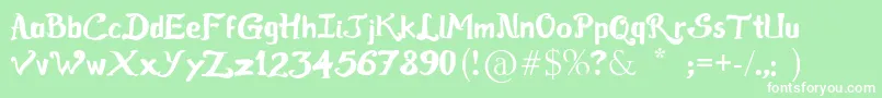 RaslensShaaAbedossen Font – White Fonts on Green Background