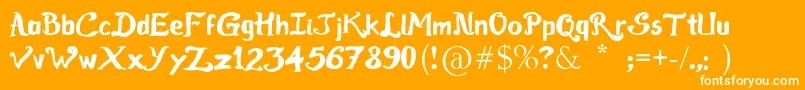 RaslensShaaAbedossen Font – White Fonts on Orange Background