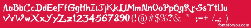 RaslensShaaAbedossen Font – White Fonts on Red Background