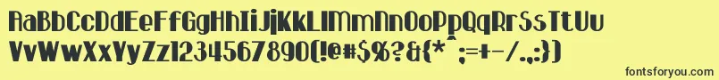 Hastings Font – Black Fonts on Yellow Background