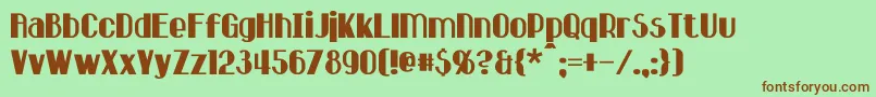 Hastings Font – Brown Fonts on Green Background