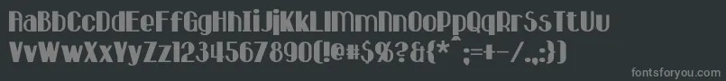 フォントHastings – 黒い背景に灰色の文字