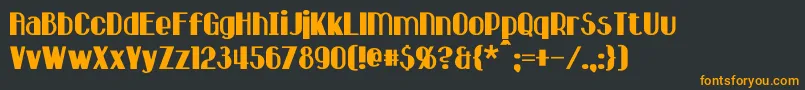 Hastings Font – Orange Fonts on Black Background