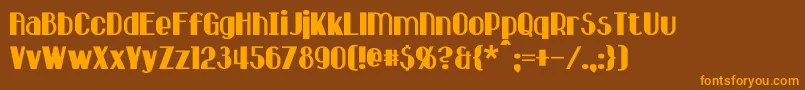 Hastings Font – Orange Fonts on Brown Background