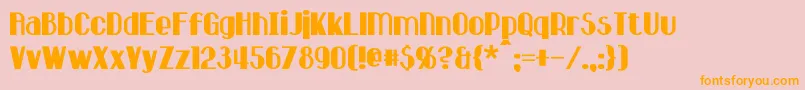 Hastings Font – Orange Fonts on Pink Background